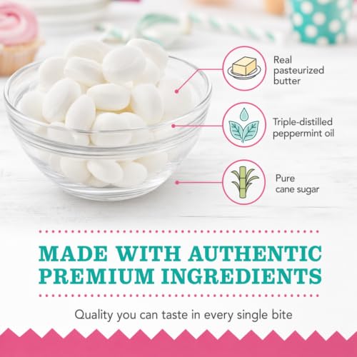 Party Sweets White Buttermints, 14 Ounce, Appx. 100 pieces from Hospitality Mints - image 2