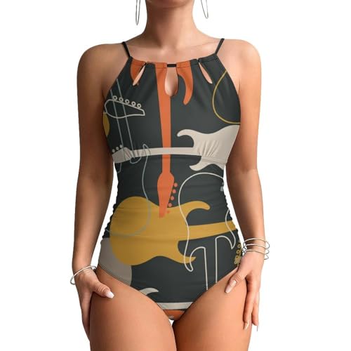 Maillot de bain une pièce femme effet ventre plat pour plage monokini noir