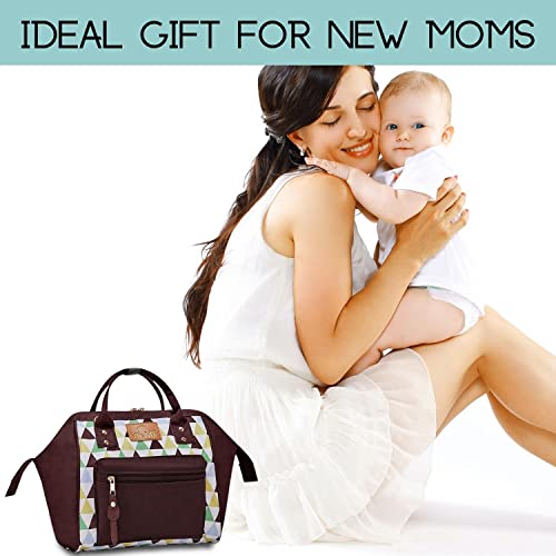 Image of VISMIINTREND Mini Diaper Bag for Baby | Small Nappy Bags for Mother | Maternity Travel Handbag | Hospital Bags for Mom | Baby Shower Gift for Mom | Gifts for New Born Baby Boy Girl