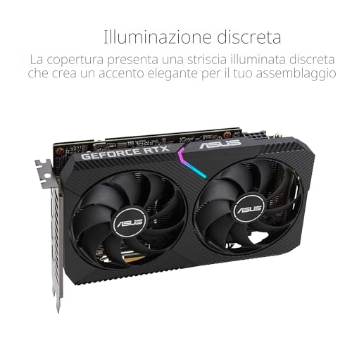 Dual NVIDIA GeForce RTX 3060 V2 Scheda Grafica, 12GB GDDR6, PCIe 4.0, HDMI 2.1, DisplayPort 1.4a, Due Ventole Axial-Tech, PSU Consigliata 650W, GPU Tweak II, Tecnologia 0dB, Nero - Scheda video - Immagine 3