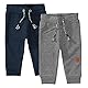 Staccato Unisex Baby Jogginghose | Kordelzug | elastische Rippbündchen Größe 68-86 für Jungen und Mädchen (74, Doppelpack Marine/Anthra)