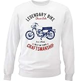  Teesandengines Ducati 250 Monza Legendary Bike Felpa di Cotone Bianca Size Small