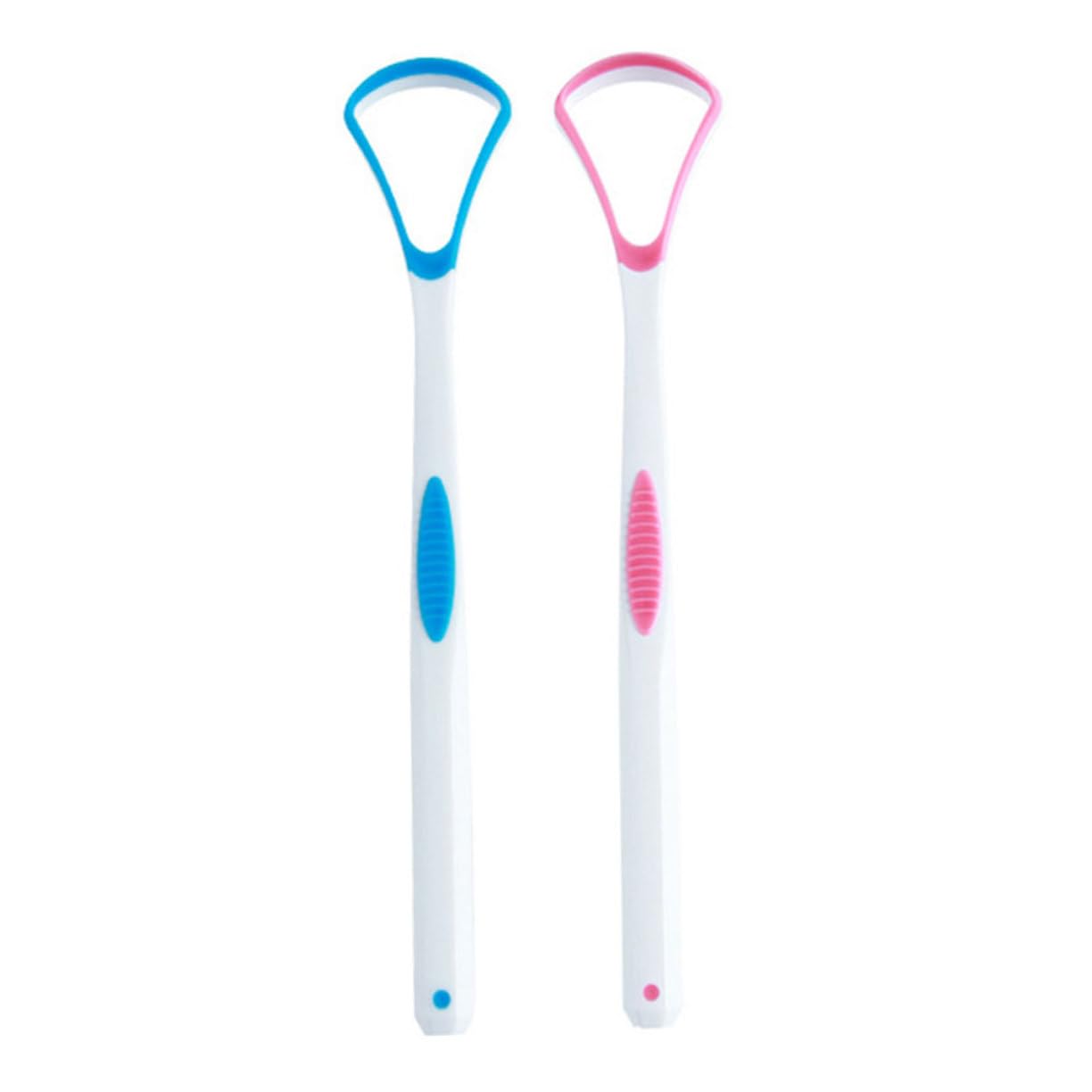 GOOHOCHY Tongue Cleaners 2pcs Tongue Scrapers Oral Tools for Bad Breath Prevention