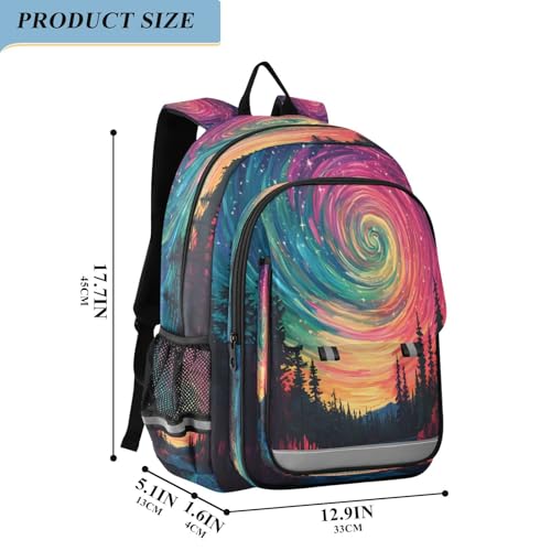 Sac à dos ordinateur portable Aurora Swirl pour protéger le dos - 4