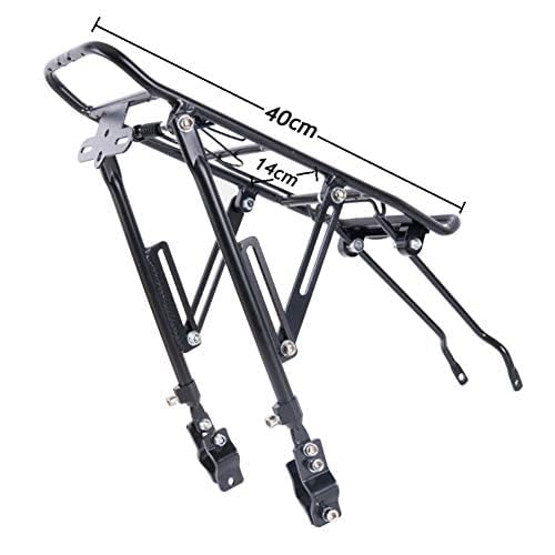 2025 Upgraded ZTZ Generies Biking Universal Adjustable Bike Rear Rack, Bike Carrier Rack with Quick Release Road Bicycle Rear Racks 110-165 lbs Capacity Universal, compatiable with Most of Bikes