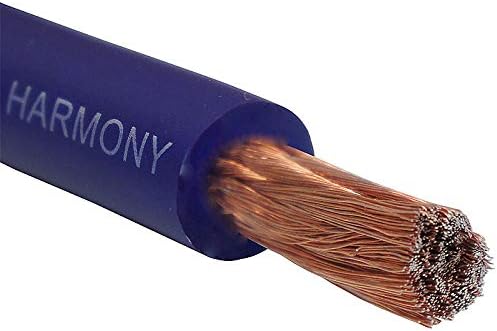 Harmony Audio 1/0 0 Gauge Car Stereo Matte Blue Power Cable Amp Wire - 25 FT