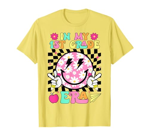 In My 1st Grade Era Smile Face Back To School Teacher Kid T-Shirt