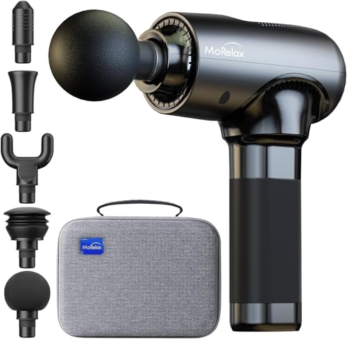 Pistola de Masaje Muscular,Massage Gun Masajeadora Tejido Profundo con 12mm de Amplitud, Portátil Actualizada de Masajeador Eléctrico de Mano, Terapia y Alivio de Dolor para Atletas