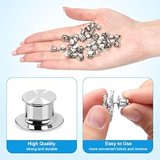 20PCS Locking Pin Back Locking Pin Keeper Clasp, Metal Pin Backing for Brooch Enamel Lapel Pin Lock