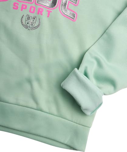 bebe Girls' Sweatsuit Set - 2 Piece Performance Fleece Pullover Sweatshirt and Jogger Sweatpants Set for Girls (Sizes: 7-12)4