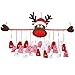 Produktbild com-four® Adventskalender zum selbst Befüllen - Weihnachtskalender zum Aufhängen im Rentier Design - DIY Kalender für Weihnachten