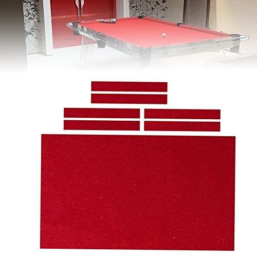 Obrus na stół bilardowy, wysokowydajny filc bilardowy z 6 szt. owijania bocznego na stoły 2,1 m/2,4 m/2,7 m