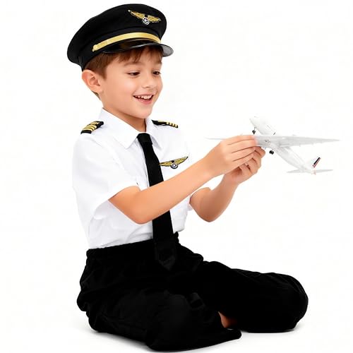 Disfraz Completo de Piloto para Niños 9-10 Años miniatura 4