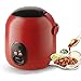 ErZhuiZi 1.2L Mini Cuiseur de Riz Vapeur avec Antiadhésif Marmite Amovible Voyants Lumineux – Riz Parfait en Quelques Minutes pour 1 à 2 Personnes,Red