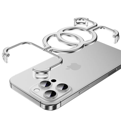 Coque iPhone 16 Pro métal argenté sans cadre protection légère compatible MagSafe