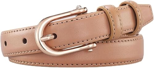 Belts for women, Waist Belt Women's Waist Belts Alloy Pin Buckle Adjustable Belts Pure Cowhide Dress Belt Simple and Versatile(Black,110cm)2