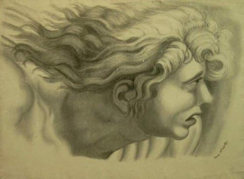 Drawing Of A Woman'S Head,After Raphael (Iii)