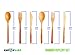 Bamboo Cutlery Set Khelif A & C, Bamboo Utensils, Eco Friendly Flatware Set, Bamboo Travel Utensils, Camping Utensils Set, 08 inch Portable Utensils Set, 2 Knives, 2 Forks, 2 Spoons with case.
