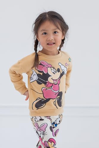 Image of Disney Minnie Mouse Girls' Fleece Sweatshirt and Flare Pant Set for Baby & Kids