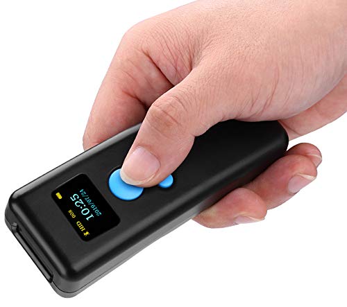 Tragbarer 1D-Scanner Hochgeschwindigkeits-Handcode-Barcodescanner Bluetooth-Barcode 3 in 1 Scannerpistole Kompatibel Mit Verschiedenen Apps Und