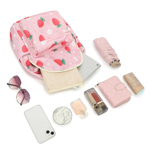 Image of Strawberry Mini Backpack Women Girls, Small Backpack Purse for Adults Teens Kids School Travel
