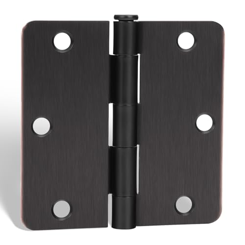 goldenwarm Removable Pin 24Pack Oil Rubbed Bronze Door Hinges 3.5 Inch Rounded Interior Door Hinges 3-1/2'' with 1/4'' Radius Corners by Goldenwarm - Used condition - US$35.61