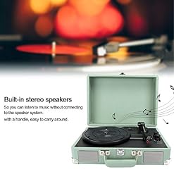 Fockety Tourne-Disque, Lecteur de phonographe Vintage Portable sans Fil Bluetooth à 3 Vitesses avec Haut-parleurs… - Les Beatles, Paul McCartney, John Lennon, RIngo Starr, George Harrison Fockety Tourne-Disque, Lecteur de phonographe Vintage Portable sans Fil Bluetooth à 3 Vitesses avec Haut-parleurs… – Image 4