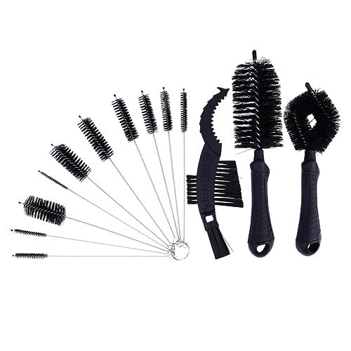 BESPORTBLE 13pcs Bike Cleaning Brush Set Durable Nylon Tube Brushes for Gears Chains Components Efficient Bike Maintenance Tool Kit