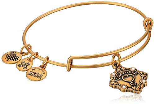 Alex and Ani Womens Because I Love You, Godmother Charm Bangle Bracelet, Rafaelian