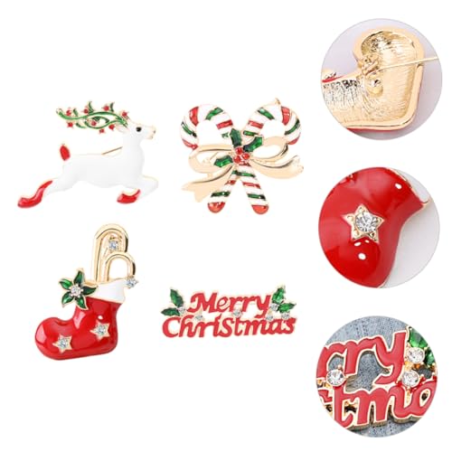 Épingle de wapiti décorative sur un pull pour le repas de Noël