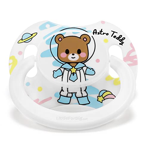 LittleForBig Bigshield Generation-II - Chupete para adultos, diseño de peluche blanco