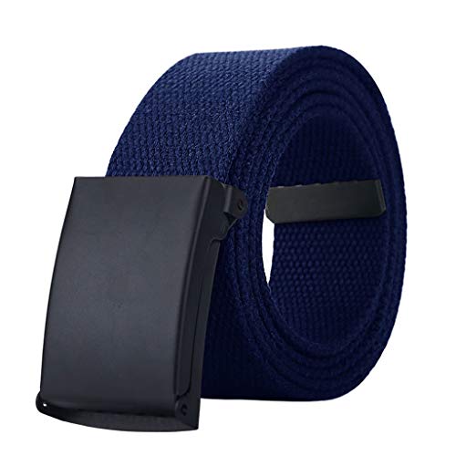 Belts for Men Male Strap Metal Slider Buckle Men Belts for Jeans Pants (Color : B, Size : 120cm) (B 110cm)