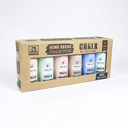 Itsy Bitsy Little Birdie Home Decor Collection Matt Chalk Acrylic Paint Kit, Muted, 60ml - 6pcs