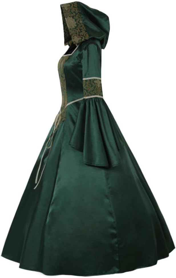 CosplayDiy Women's Medieval Hooded Fancy Dress Victorian Costume - Image 4