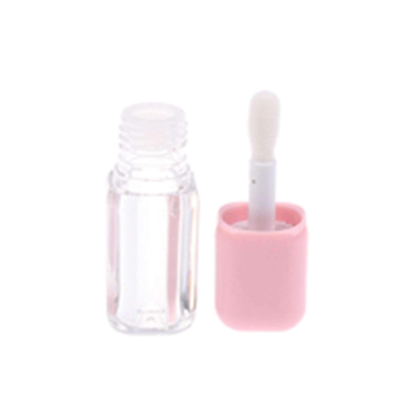 GIUPLOKID Empty Lip Balm Container, Empty Mini Lipstick And Lip Gloss Tubes PE 2ml Pink 50pcs