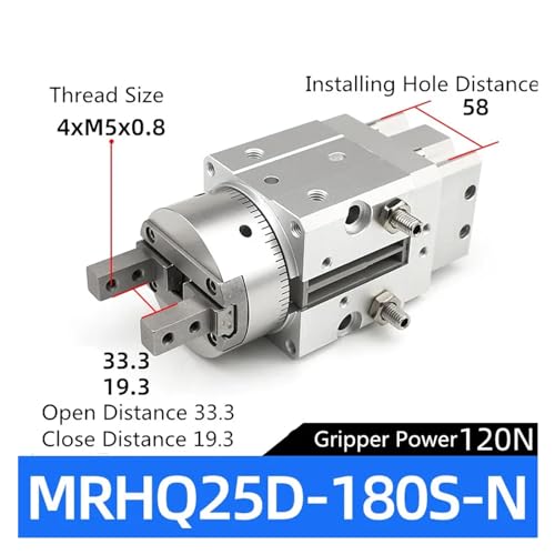 Griffe d'air type d'angle MRHQ10D-90S-N avec rotation synchrone pour tri industriel