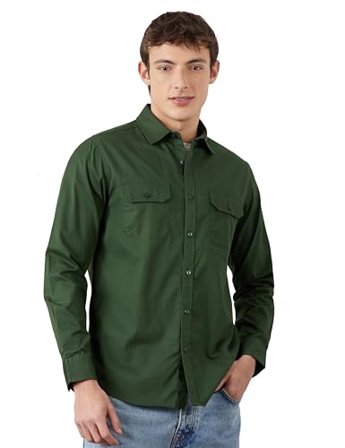 Image of Amazon Brand - Symbol Men Cotton Casual Shirt | Twill | Full Sleeve | Regular Fit (Available in Plus Sizes)