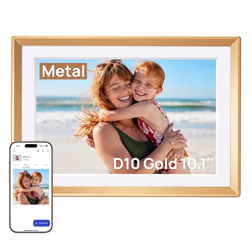 ARZOPA D10 Metal Digital Picture Frame 10.1' HD IPS Anti-Glare Touch Screen Load Photos & Videos...
