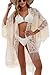 colornival Elegante Copricostume Kimono in Pizzo Bianco - Leggero e Traspirante...