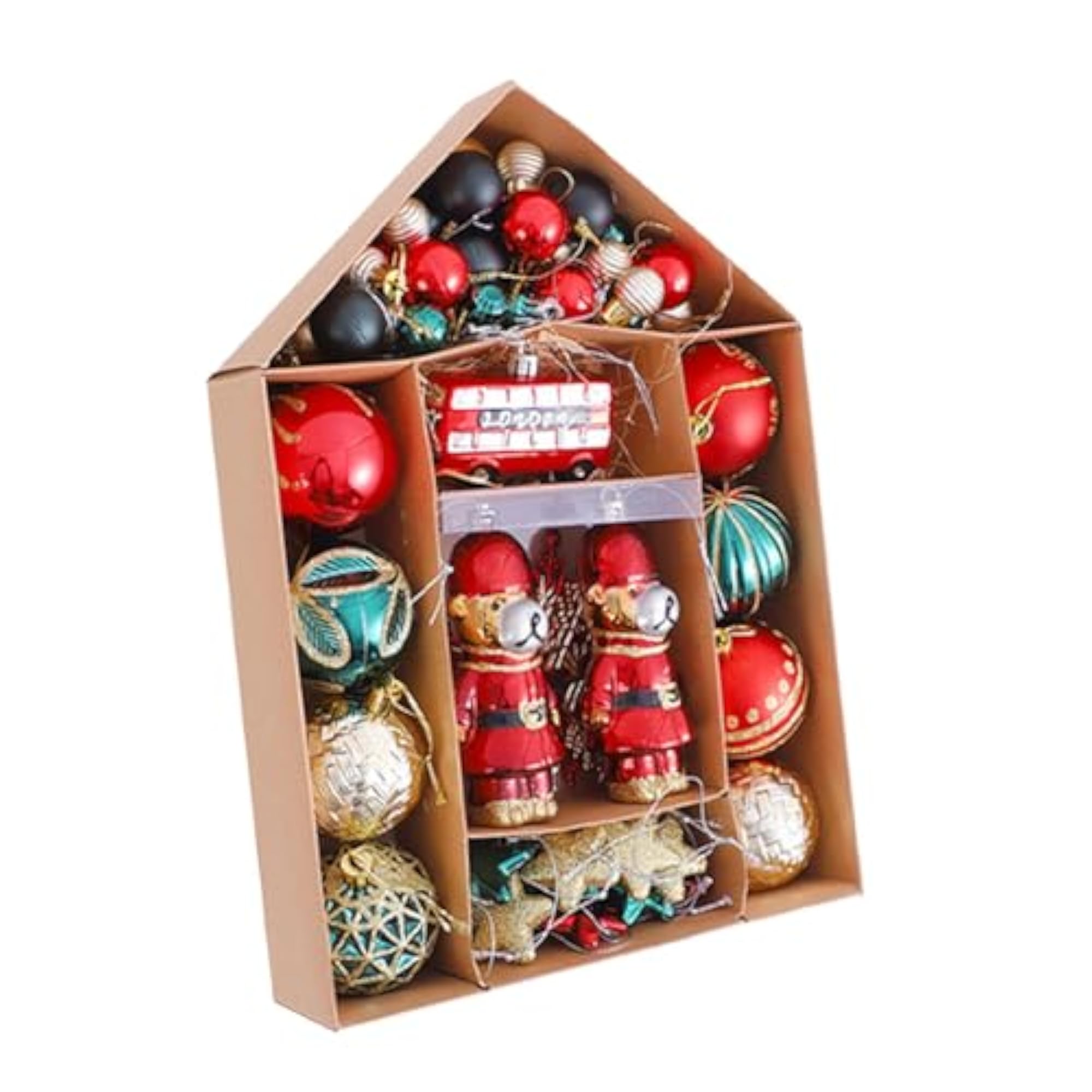Christmas Ball Ornaments Assorted Shatterproof Hanging Balls Red
