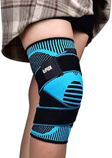 Knee Brace for Men & Women, Compression Sleeve Knee Support with Adjustable Strap
