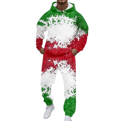 Survêtement homme drapeau italien 2 pièces sweat à capuche jogging