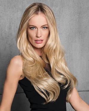 Image of Wynk Mavens long blonde hair wig for women n girls center partition for beautiful look