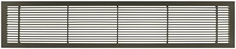 Architectural Grille 100042406 AG10 Series 4" x 24" Solid Aluminum Fixed Bar Supply/Return Air Vent Grille, Antique Bronze Finish