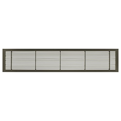Architectural Grille 100042406 AG10 Series 4" x 24" Solid Aluminum Fixed Bar Supply/Return Air Vent Grille, Antique Bronze Finish