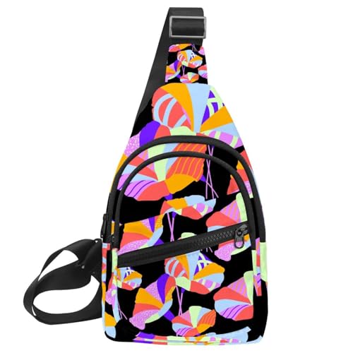 Sac à bandoulière vert floral anti-pluie pour garder les mains libres