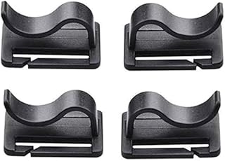 ハイドレーションパック用ブラックウォーターブラダーチューブクリップ 4個 ユニバーサルハイドレーションパック ウォーターブラダーバッグ 飲料チューブクリップ アウトドアバックパック ウォーターブラダーホースクリップ キャンプやハイキングアクセサリー