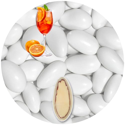 EinsSein 0,5kg Peladillas de Chocolate boda Spritz blanco brilante | grageas de almendra bautismo, bautizo, bautizos, comunion, comunión, fiesto, evento niño | Confetti Candybar | Regalos para