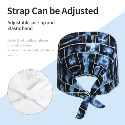 Image of Surgical Caps Men Women, Scrub Cap with Sweatband Adjustable