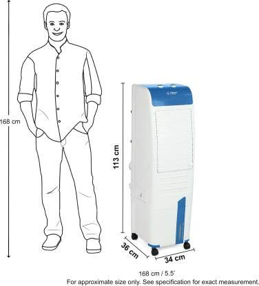 Image of SmartBuy 30 L Tower Air Cooler (White, Blue, Alpine)
